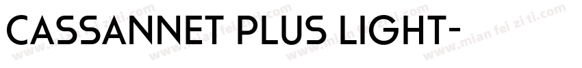 Cassannet Plus Light字体转换